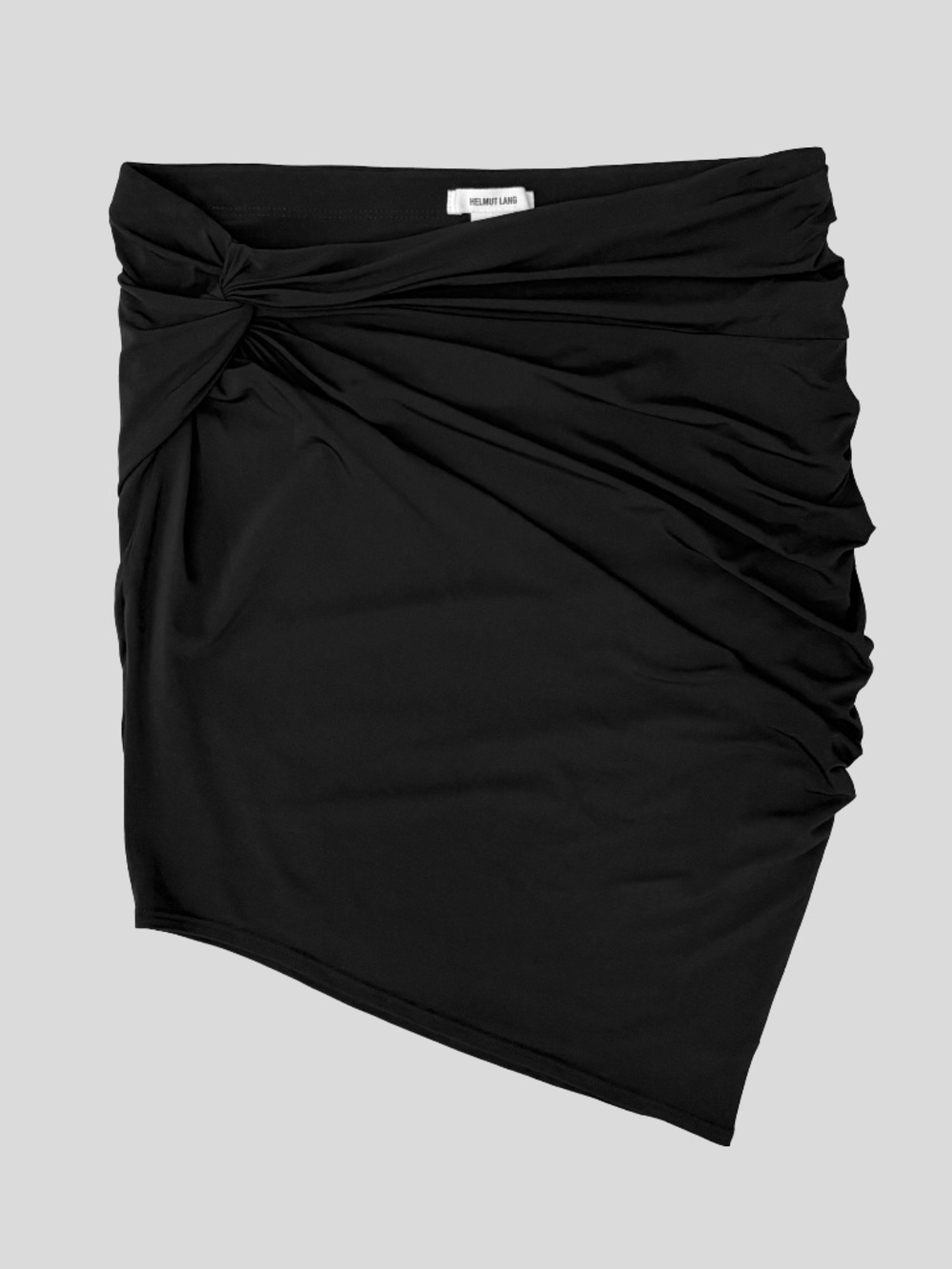 HELMUT LANG Faint Jersey Twist Mini Skirt Black Size Small S